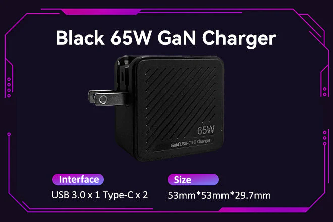 ROG Ally Fast Charging Set – 65W GaN Charger + 100W Magnetic USB‑C Cable (180° Rotatable) - Image 6